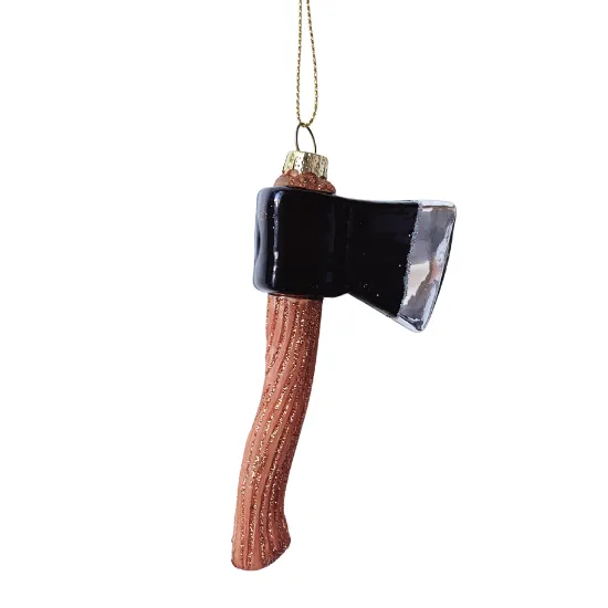 CAMPING ESSENTIALS GLASS ORNAMENT